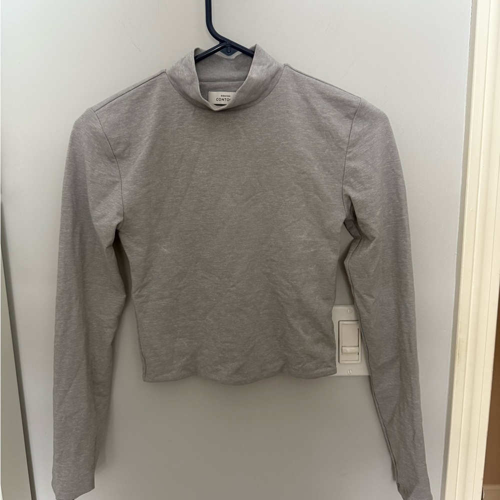 Babaton Light Gray Long Sleeve Top